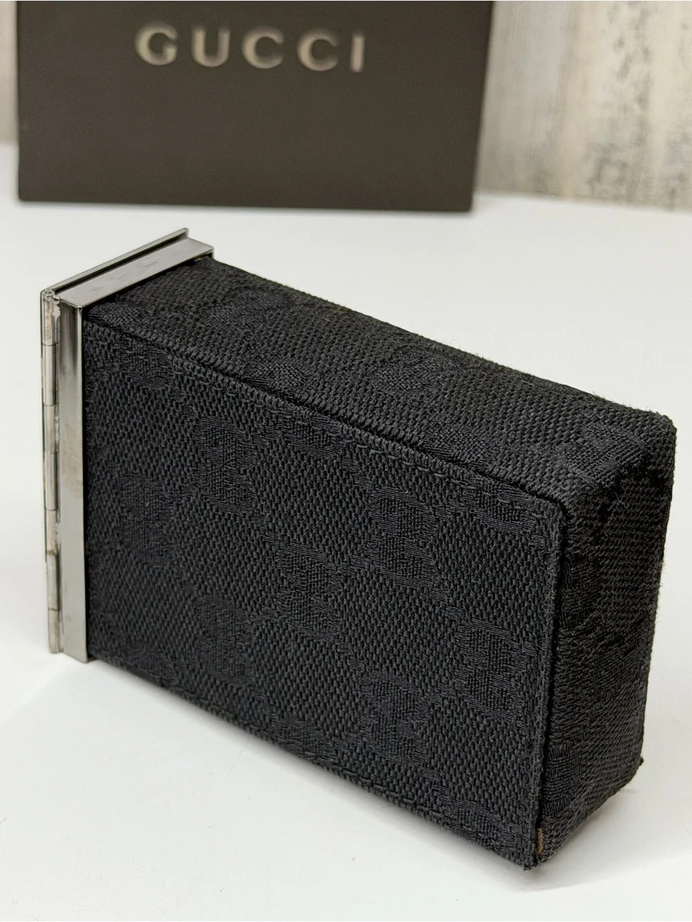 Vintage Gucci Black GG Canvas Case